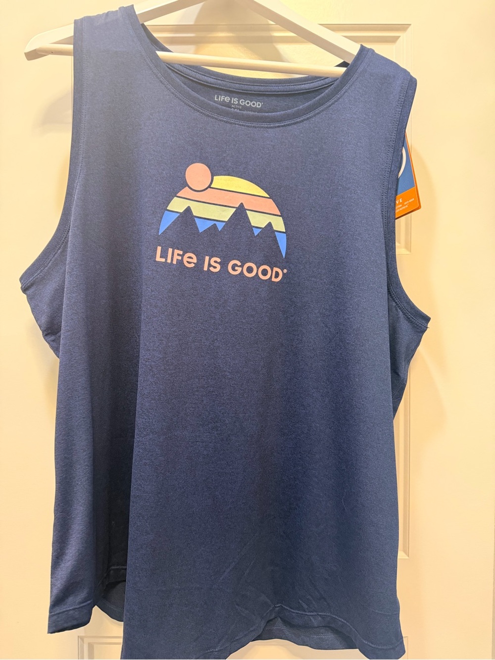 Life is Good Navy Graphic Tank Top NWT
